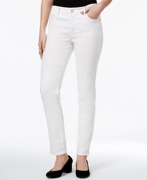 Maison Jules Bright White Wash Ankle Skinny Jeans
